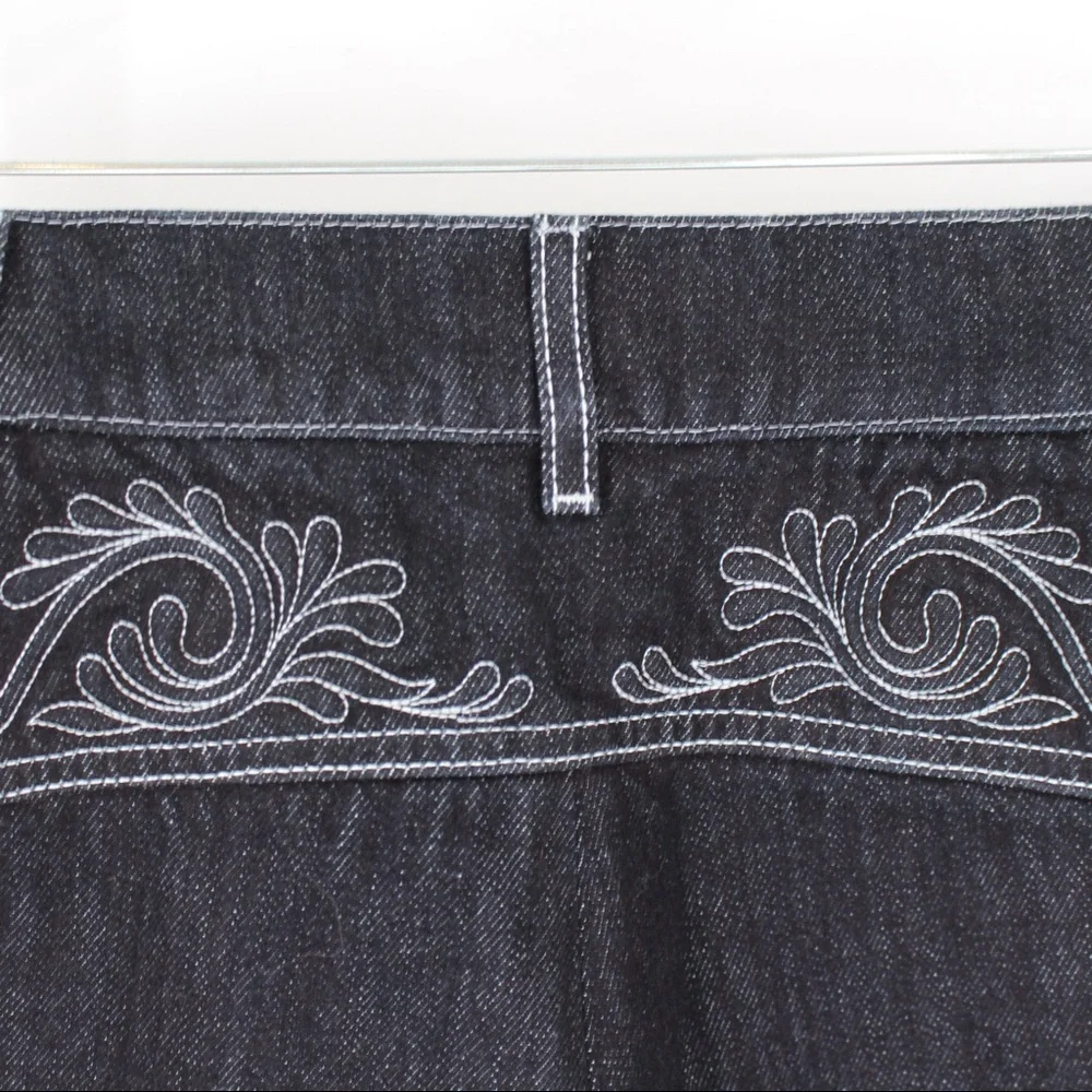 CHANEL Dark Indigo Embroidered Denim Shorts